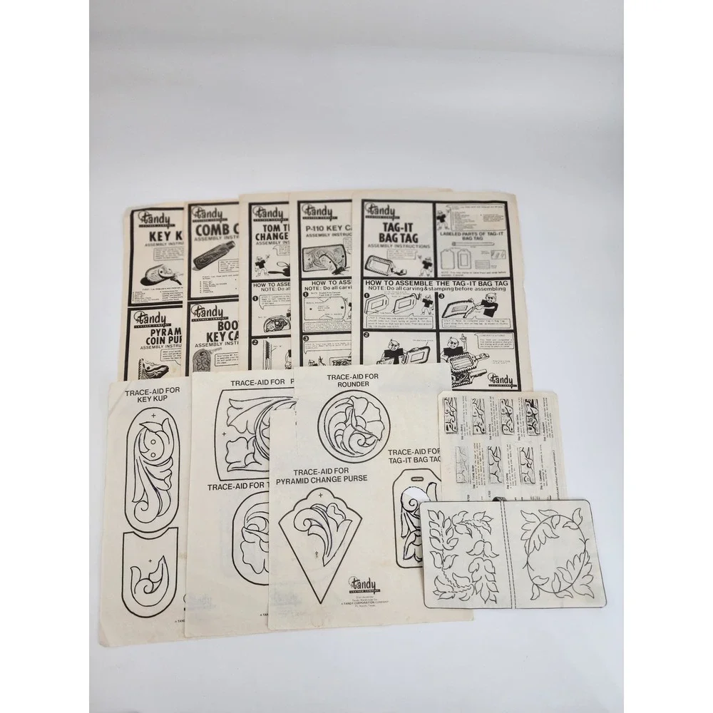Vintage Tandy Leathercraft 1978 Catalog Leatherwork Book Craftaid Templates Lot